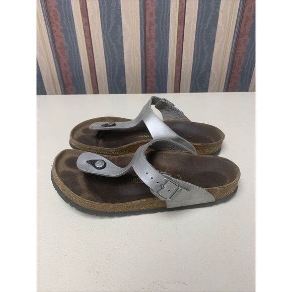 Birkenstock Shoes - Birkenstock Gizeh Leather Thong Sandals Womens Size 40 US 9 Brown Coffee